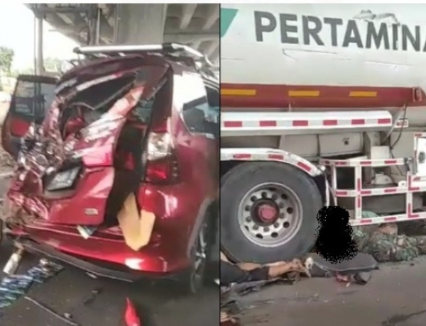 Truk Pertamina seruduk Motor dan Mobil di Cibubur, 8 Orang Tewas