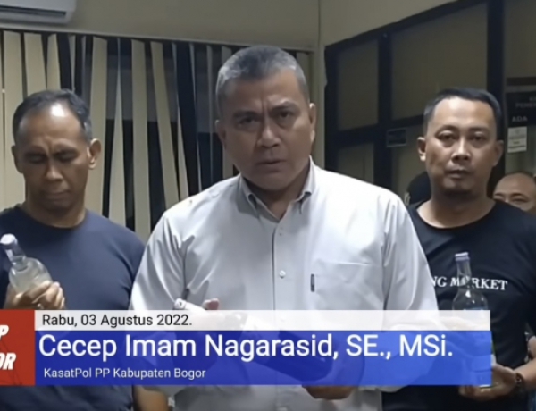 Petugas Satpol PP Gerebek Toko Miras di Gunung Sindur, Ratusan Minol Disita