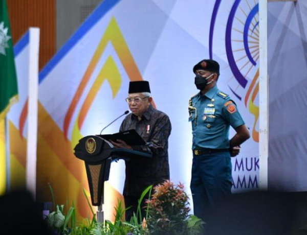 Singgung Persatuan Saat Pemilu 2024, Ma’ruf Amin Tutup Muktamar Muhammadiyah
