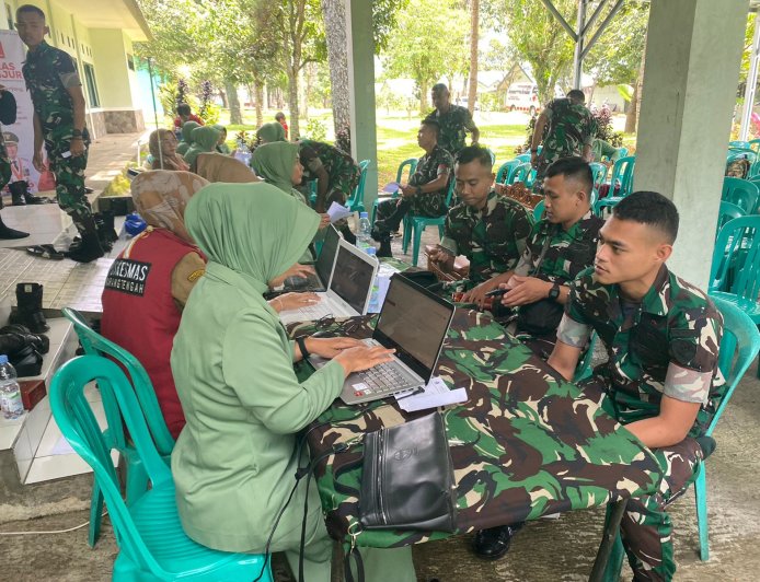 Begini Cara Yonif Raider 300/bjw Tingkatkan Kesehatan Prajurit dan Ibu Persit