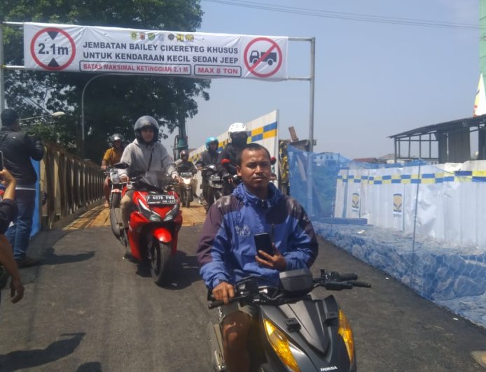 Jembatan Bailey di Jalur Bogor-Sukabumi Sudah Dibuka