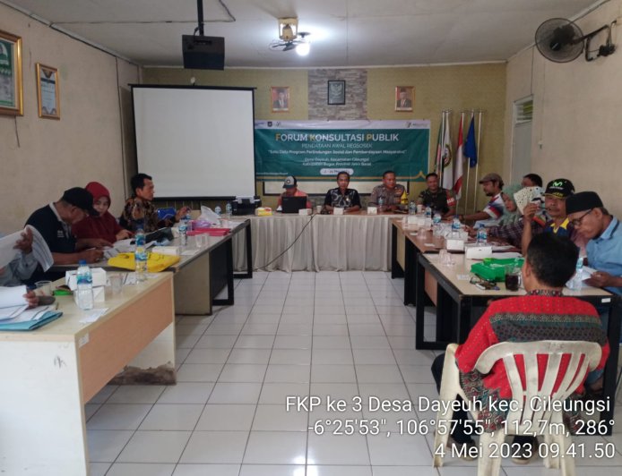 Babinsa Koramil 0621-06/Cileungsi Kodim 0621/Kab. Bogor Korem 061/SK Hadir Giat Forum Konsultasi Publik Pendataan Awal Regsosek