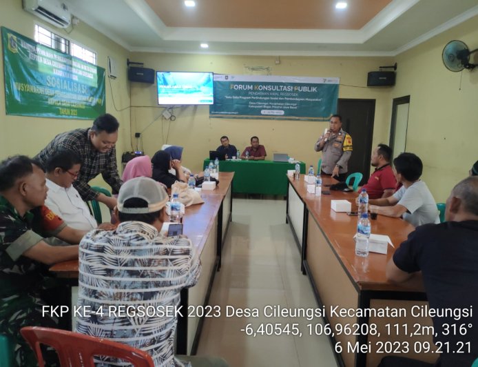Babinsa Cileungsi Hadiri Giat Forum Konsultasi Publik Pendataan Awal Regsosek