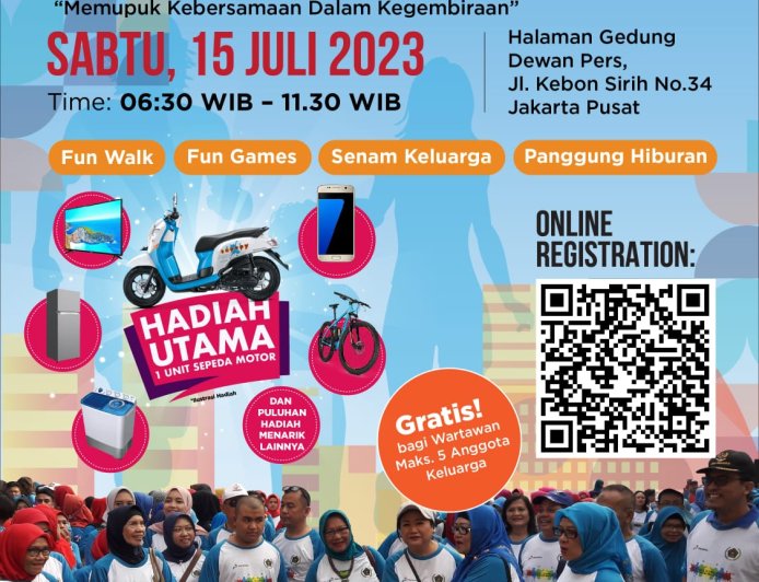 Mau Ikut Fun Walk PWI Pusat, Yuuk Segera Daftar