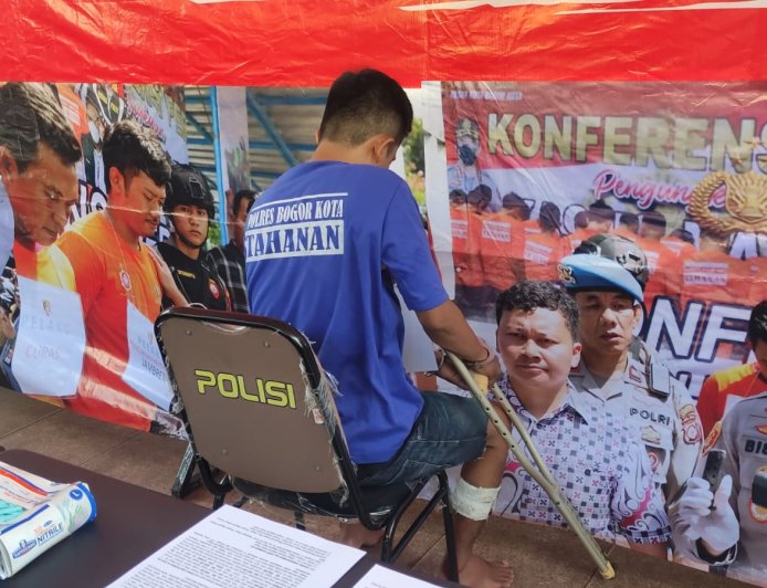 Polisi Lumpuhkan Kedua Kaki Spesialis Curanmor di Bogor