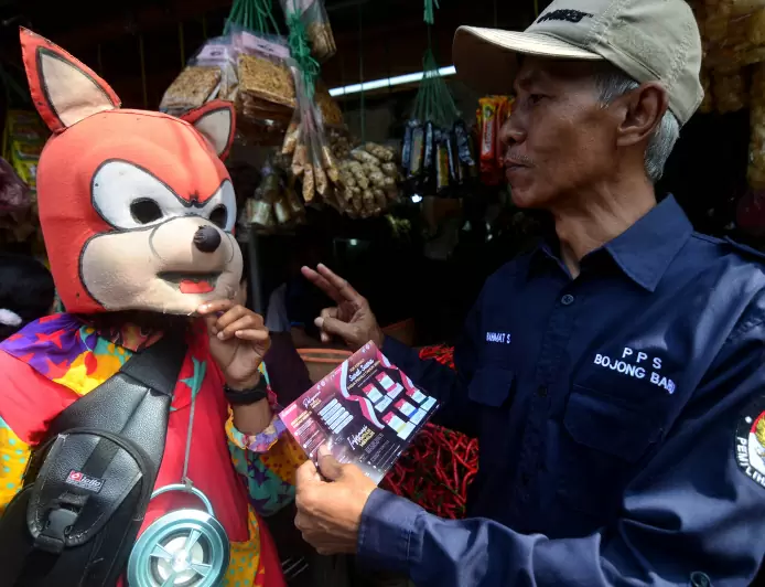 Sosialisasi Pemilu 2024 di Pasar Tradisional
