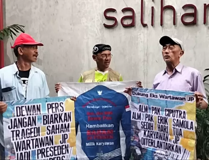 Orasi di Kantor Goenawan Mohamad, eks wartawan JP Gowes Sby-Jkt enggan pulang
