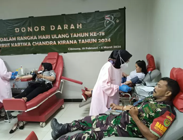 Babinsa Koramil 06/Cileungsi Ikuti Donor Darah