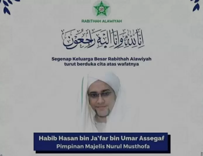 Innalillahi, Pimpinan Majelis Nurul Musthofa Habib Hasan bin Jafar Assegaf Meninggal Dunia