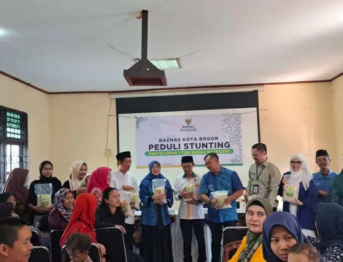 Tuntaskan Soal Stunting, Baznas Kota Bogor Salurkan 1 Ton Beras Nutrizinc