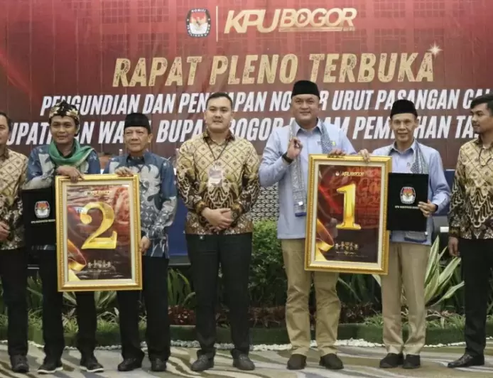 KPU Kabupaten Bogor Tetapkan Nomor Urut Paslon Bupati dan Wakil Bupati Pilkada 2024