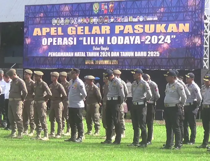 Jelang Perayaan Nataru 2025, Polresta Bogor Kota Kerahkan 1.305 Petugas Gabungan